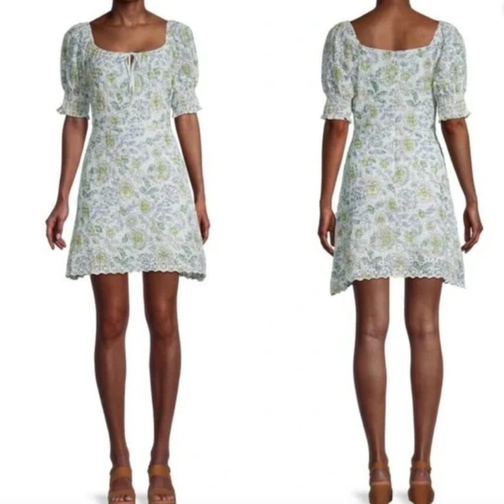 7 For All Mankind Mini Eyelet Floral Dress